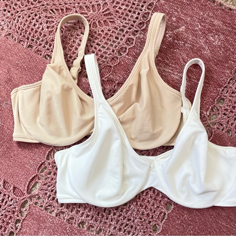 Bali Passion For Comfort Underwire Bra Bundle of Two in White & Nude Size 36D